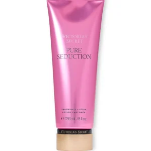 Tubo de loción corporal Victoria's Secret Pure Seduction de 236 ml sobre fondo blanco.